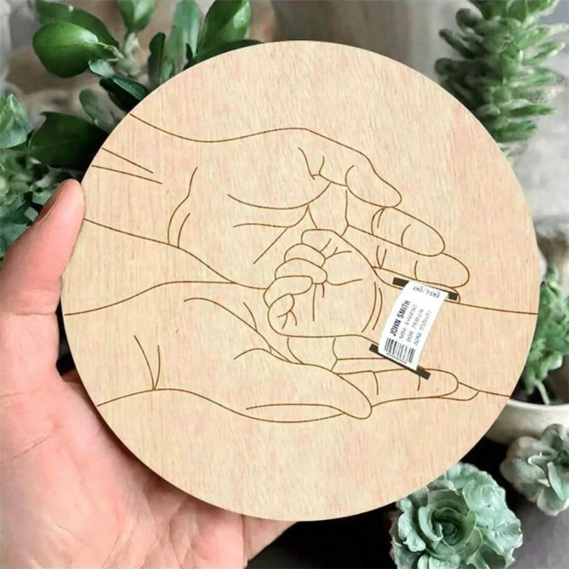 Cadre support pour bracelets de naissance