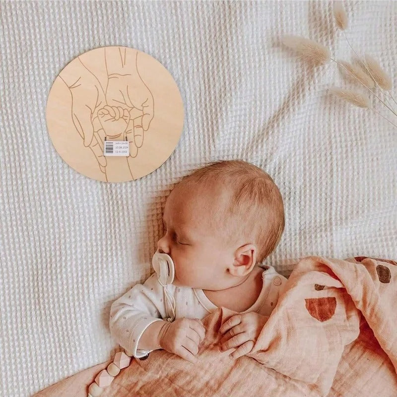 Cadre support pour bracelets de naissance