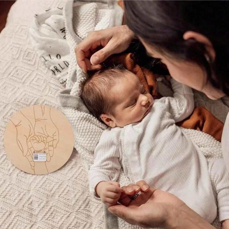 Cadre support pour bracelets de naissance