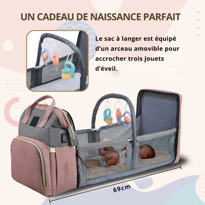 Sac à dos à langer 3-en-1 Élégance Nomade