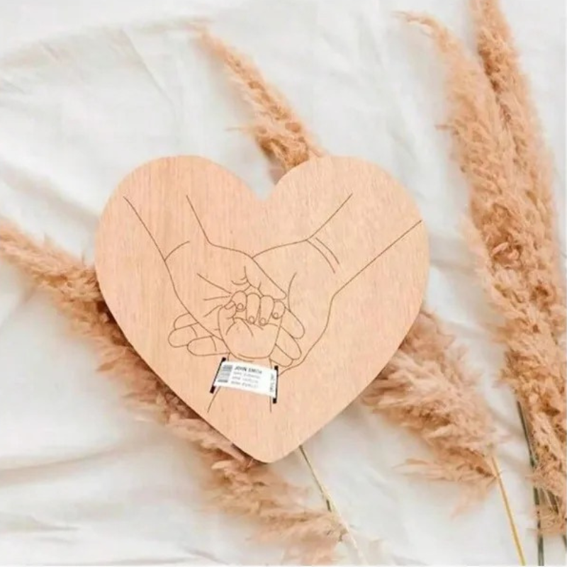 Cadre support pour bracelets de naissance