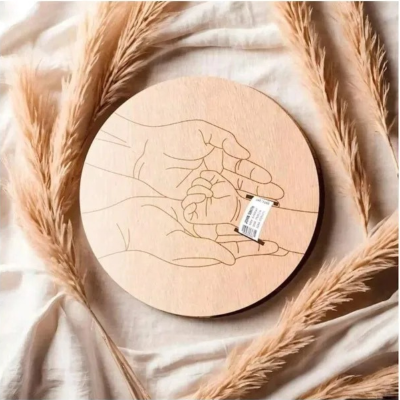 Cadre support pour bracelets de naissance