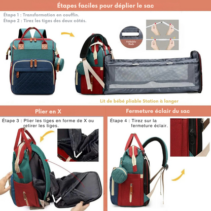 Sac à dos à langer 3-en-1 Prestige Voyage