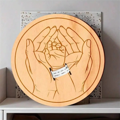 Cadre support pour bracelets de naissance