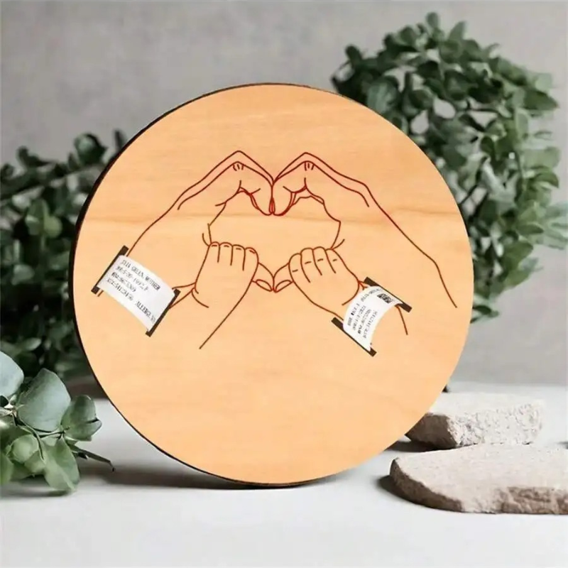 Cadre support pour bracelets de naissance