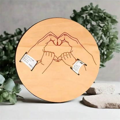 Cadre support pour bracelets de naissance